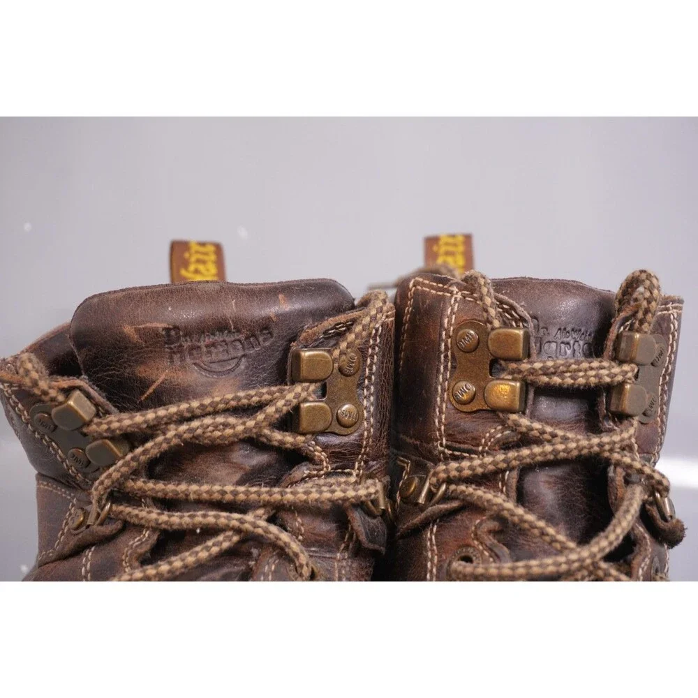 Dr. Martens Boots Diego Mens 10 Air Wair Brown Leather Lace Up Ankle Combat Work